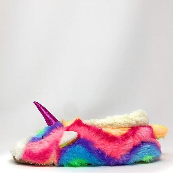 Oooh Geez Yeah Unicorn Sherpa Non-Slip Slippers ~ size Small (5-6) - Picture 4 of 6